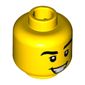 Minifig Head Mariachi, Eyebrows Thick, White Pupils, Open Smile with Teeth Print