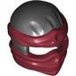 Wrap with Short Back Knot, Dark Red Pattern