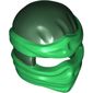 Wrap with Short Back Knot, Green Pattern