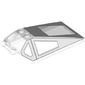 Windscreen 8 x 4 x 2 with Handle and 2 Studs with White Cockpit Print
