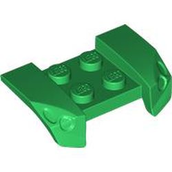 LEGO part 44674 Mudguard 2 x 4 with Molded Headlights in Dark Green/ Green