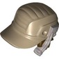 Hair and Hat / Cap, Flat Silver Headset and Dark Brown Hair Print (Jyn Erso)