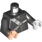 Torso, Odd Hands, Jacket with White Shoulder Strap Print, Black Arms, Left White Hand, Right Light Nougat Hand