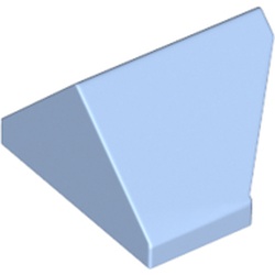 LEGO part 3049c Slope 45° 2 x 1 Double / Inverted with Hollow Bottom in Light Royal Blue/ Bright Light Blue