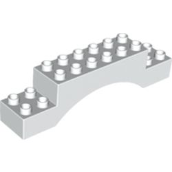LEGO part 51704 Duplo Brick 2 x 10 x 2 Arch in White