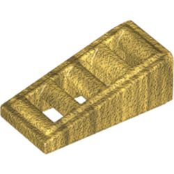 LEGO part 61409 ROOF TILE W. LATTICE 1x2x2/3 in Warm Gold/ Pearl Gold