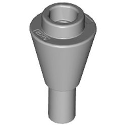 LEGO part 10011610 CONE 1X1 INVERTEDE W. SHAFT in Medium Stone Grey/ Light Bluish Gray