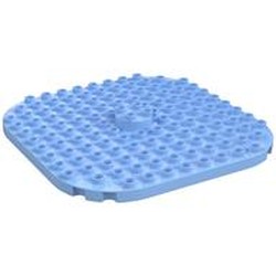 Duplo Plate 12 x 12, Rounded Corners with Raised 2 x 2 Center Cylinder