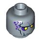 Minifig Head Roog, Yellow Eyes, Jagged Rock Mouth, Open Mouth / Closed Mouth Print [Hollow Stud]
