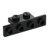 Black Bracket 1 x 2 - 1 x 4 [Rounded Corners at Bottom, Square Corners at Top]