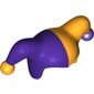 Jester's Cap Bright Light Orange and Dark Purple