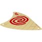 Sail, Triangular, with Red Spiral Swirl Print