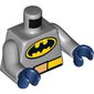 Torso Bodysuit, Yellow and Black Oval Batman Logo and Yellow Belt with Buckle print, Light Bluish Gray Arms, Dark Blue Hands