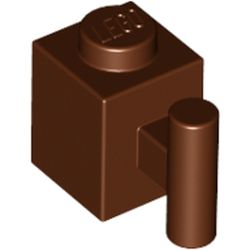 LEGO part BRICK 1X1 W. HANDLE in Reddish Brown (6170570|28917)