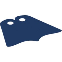 Neckwear Cape, Scalloped with Center Point, 2 Holes, Dark Blue Back