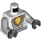 Torso Armor, Silver Circuits, Light Bluish Gray Panel, Orange Emblem, Yellow Horse Head Print, Light Bluish Gray Arms, Black Hands