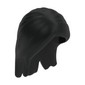 Hair Long, Parted in Front and Swept Back Over Shoulders