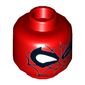 Minifig Head Spider-Man, White Eyes with Left Eye Winking, Black Web Print [Hollow Stud]