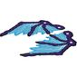 Wings, with Dark Purple Bony Spines and Light Aqua Electric Veins Print [Sheet of 2]