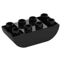 Duplo Brick 2 x 4 Curved Bottom