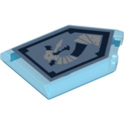 Tile Special 2 x 3 Pentagonal with Nexo Power Shield Print - Iron Dragon