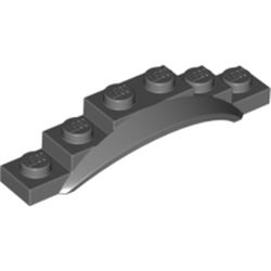 LEGO part SCREEN 1X6X1 W. EDGE in Dark Stone Grey / Dark Bluish Gray
