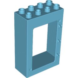 LEGO part DOOR FRAME, 2X4X5 in Medium Azure