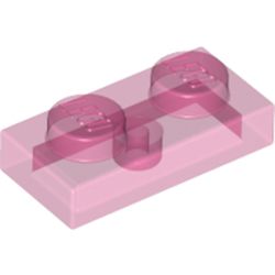 LEGO part 28653 PLATE 1X2 in Transparent Medium Reddish Violet/ Trans-Dark Pink