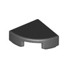 Black Tile Round 1 x 1 Quarter