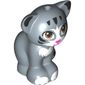 Animal, Cat, Sitting with Medium Nougat Eyes, Dark Pink Nose and Black and White Patches (Chico) Print