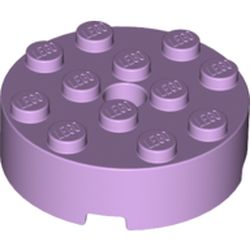 LEGO part 10087081 BRICK 4X4 ROUND W. Ø4.9 W. KL. in Lavender