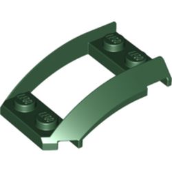 LEGO part PLATE 2X4X1 1/3 W. SIDE BOW in Earth Green/ Dark Green