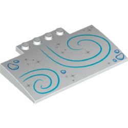 Slope Curved 5 x 8 x 2/3 with Stars and Blue Lines Print