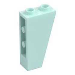 LEGO part  ROOF TILE 1X2X3/74° INV. in Aqua/ Light Aqua