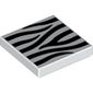Tile 2 x 2 with Zebra Stripes Print