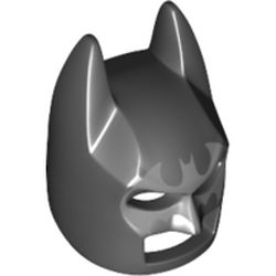 LEGO PART 10113pr0001 Mask, Batman Cowl, Silver Bat Logo Around Eyes Print  | Rebrickable - Build with LEGO