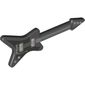 Musical Instrument Guitar Electric 'ML' Type with Pick Guard and Silver Strings and Knobs Print