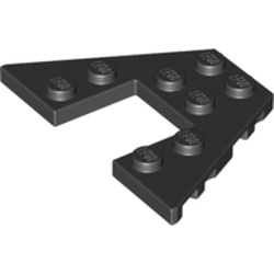 LEGO part PLATE 6X4 W/ANGLE in Black (6173121|29172)