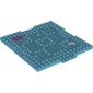 Plate Special 16 x 17 x 2/3 with 1 x 4 Recessed with Snow and Sparkles Frozen Playground with Footprints and Pawprints, and Dark Pink Rug print