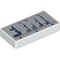 Tile 1 x 2 with Notepad with Dark Blue Order Print