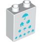 Duplo Brick 1 x 2 x 2 with Bottom Tube - Medium Azure Eye Chart Print