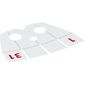 Neckwear Cape Collar, Square with Red '1' and '31' Print