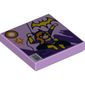 Tile 2 x 2 with Batgirl, Yellow Bat Logo, and '#1' Comic Book print