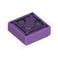 Tile 1 x 1 with Face with Hypnotic Eyes and Crooked Smile (Kryptomite) Print
