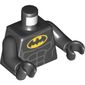 Torso Batman Logo in Yellow Oval with Muscles Print, Black Arms and Hands