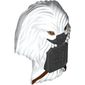 Minifig Head Special, Gigoran with Dark Bluish Gray Mask and Front Panel and Dark Brown Belts Print (Moroff)