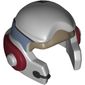 Helmet Rebel with Check Protectors with Dark Red Ear Pieces Print