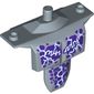 Large Figure Torso, Chest Armor, Shoulder Studs with Dark Purple Spots and Medium Blue Veins Print