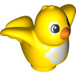LEGO part BIRD, NO. 5 in Bright Yellow/ Yellow