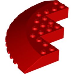 LEGO part 10058846 CIRCLE 90D 10X10, WRY 18D in Bright Red/ Red